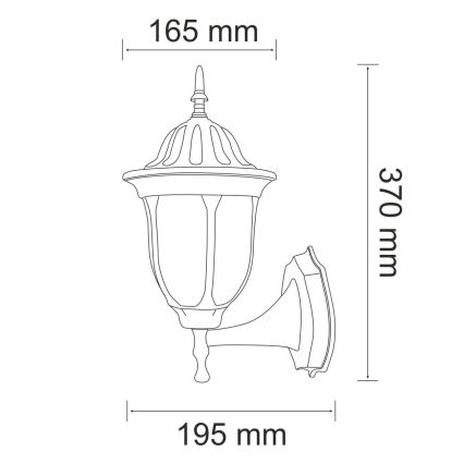 Уличный настенный светильник FLORENCJA 1xE27/20W/230V IP43