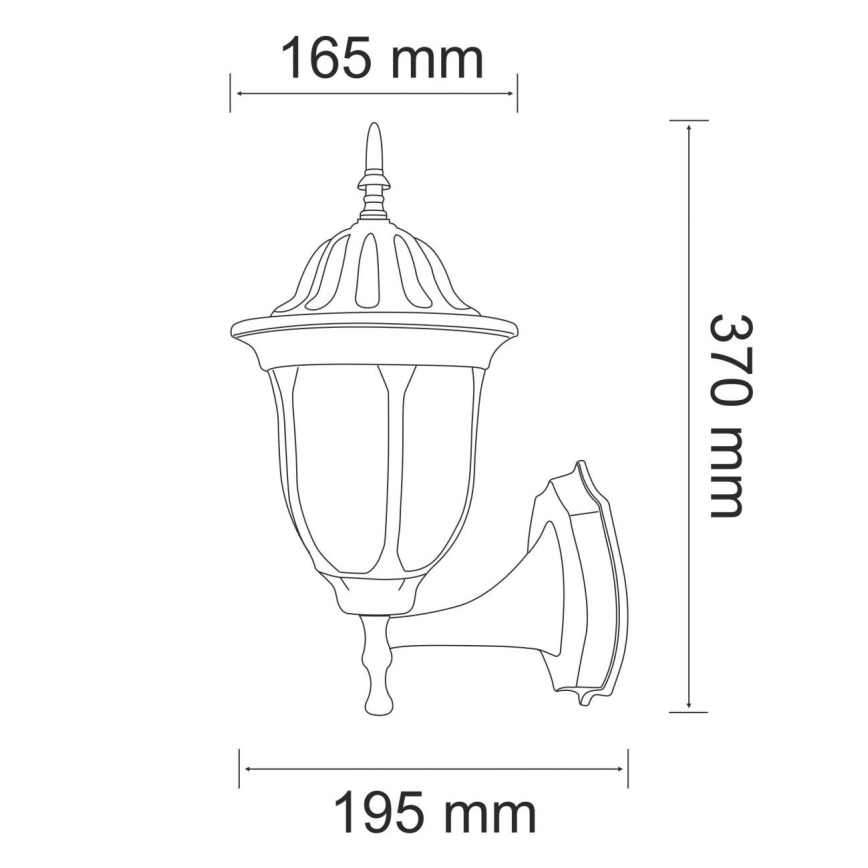 Уличный настенный светильник FLORENCJA 1xE27/20W/230V IP43