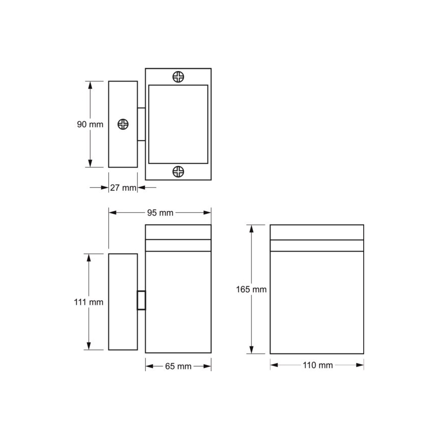 Уличный настенный светильник LITEK 1xGU10/30W/230V IP54 серый