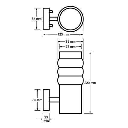 Уличный настенный светильник LULA BIS 1xE27/60W/230V IP44 нержавеющая сталь