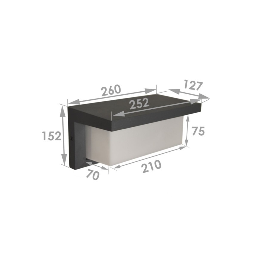 Уличный настенный светильник NEELY 1xE27/12W/230V IP54 черный