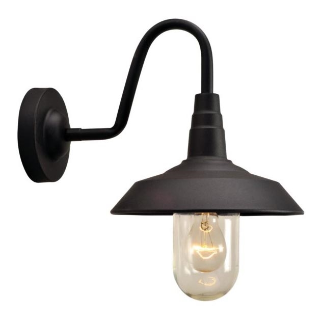 Уличный настенный светильник NILDA 1xE27/60W/230V IP44 черный