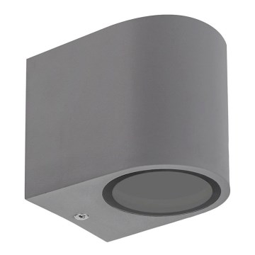 Уличный настенный светильник PARETE 1xGU10/6W/230V IP54 серый
