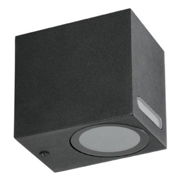Уличный настенный светильник QUERK 1xGU10/35W/230V IP54 8 см черный