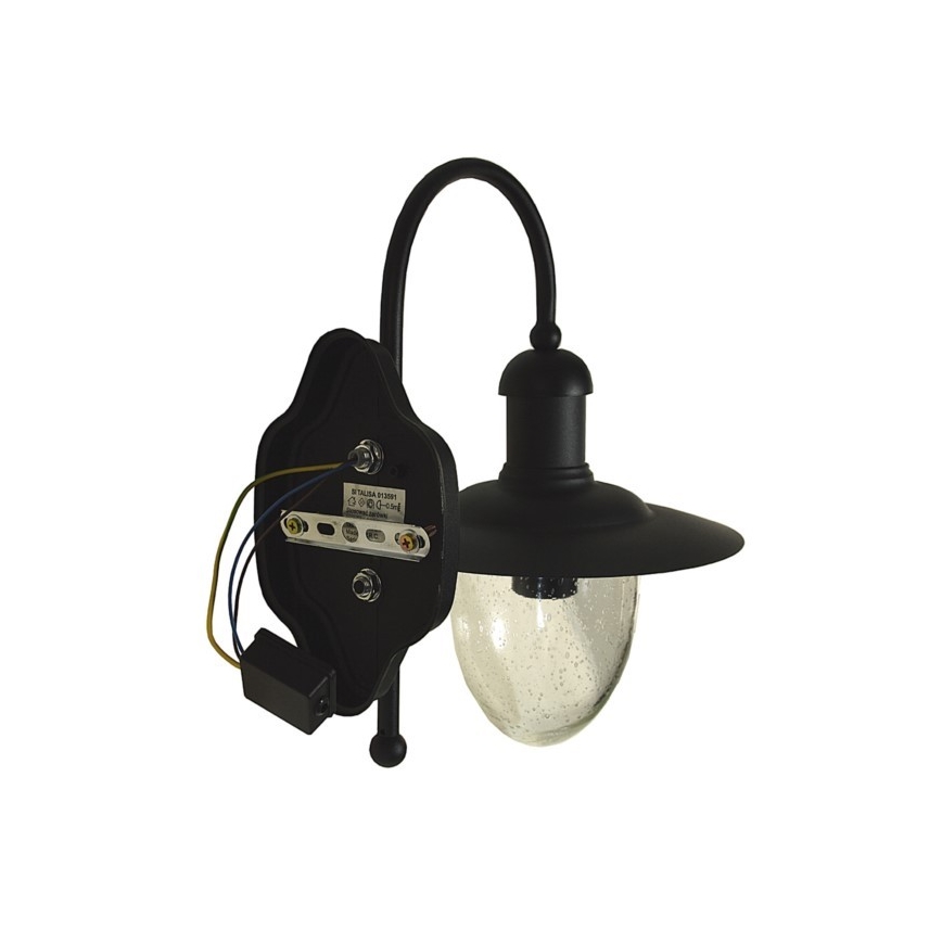 Уличный настенный светильник TALISA 1xE27/60W/230V IP44 черный