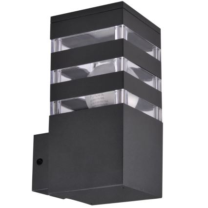 Уличный настенный светильник TEKSAS 1xE27/12W/230V IP44 антрацит