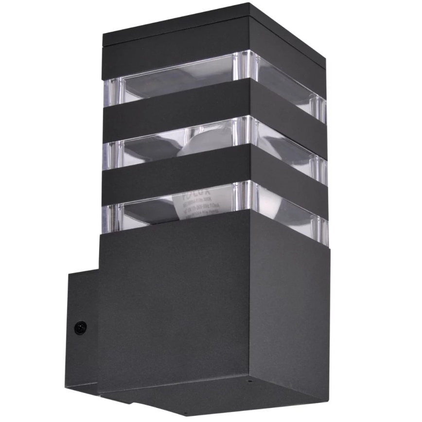 Уличный настенный светильник TEKSAS 1xE27/12W/230V IP44 антрацит