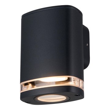 Уличный настенный светильник ZEVI 1xGU10/10W/230V IP54 черный