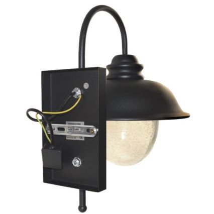 Уличный настенный светильник ZUNA 1xE27/60W/230V IP44 черный