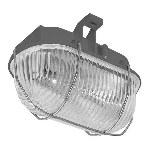 Уличный потолочный светильник OVAL 1xE27/60W/230V серый IP44