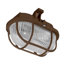Уличный потолочный светильник OVAL 1xE27/60W/230V IP44 коричневая