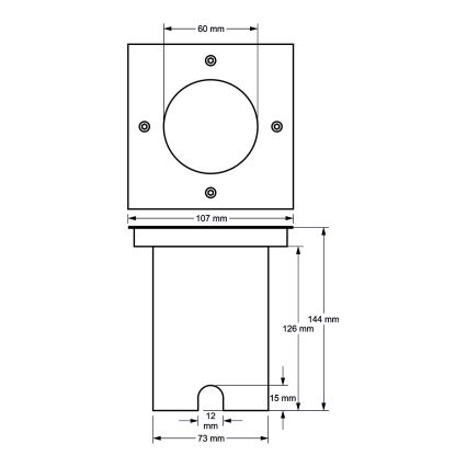 Уличный светильник для подсветки дорожек 1xGU10/35W/230V IP44 матовый хром