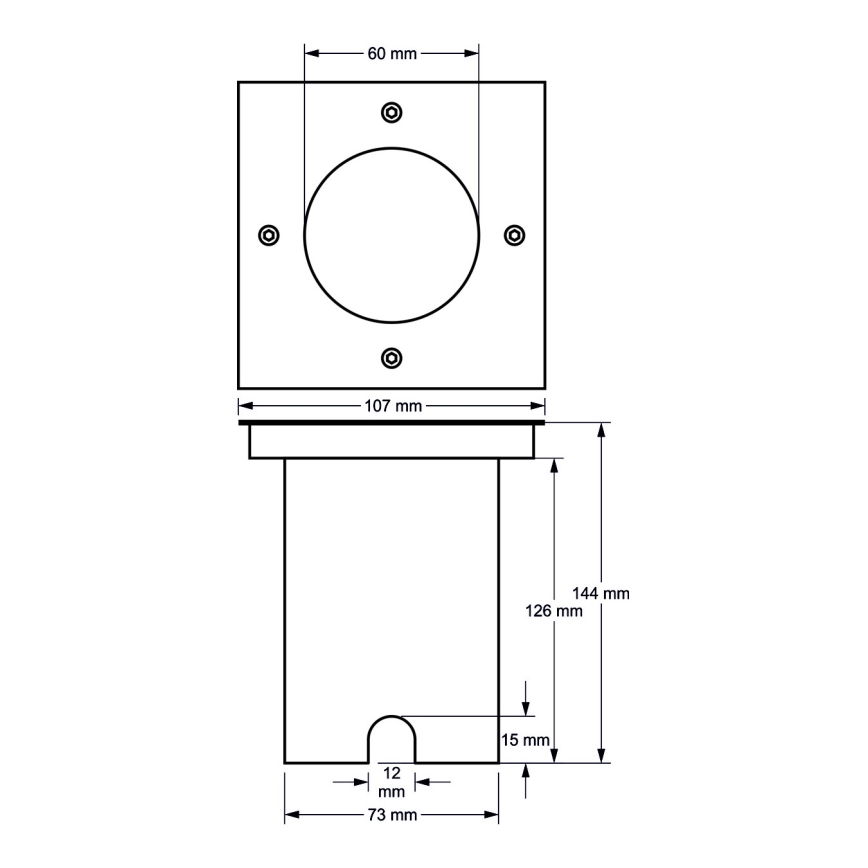Уличный светильник для подсветки дорожек 1xGU10/35W/230V IP44 матовый хром