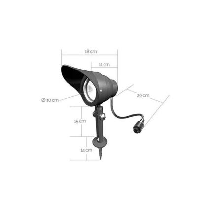 Уличный светильник EASY CONNECT 1xGU10/4W/230V IP67 черный