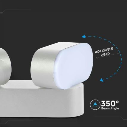 Уличный светодиодный гибкий настенный светильник 2xLED/12W/230V IP65 серый
