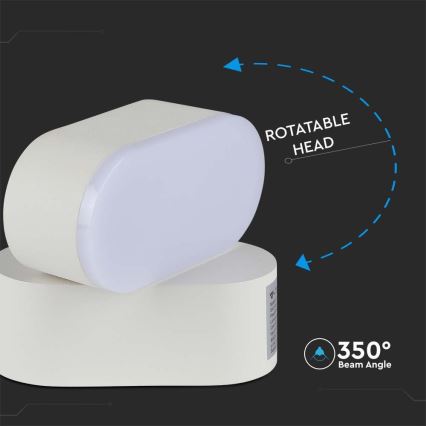 Уличный светодиодный гибкий настенный светильник LED/5W/230V 3000K IP65 белый