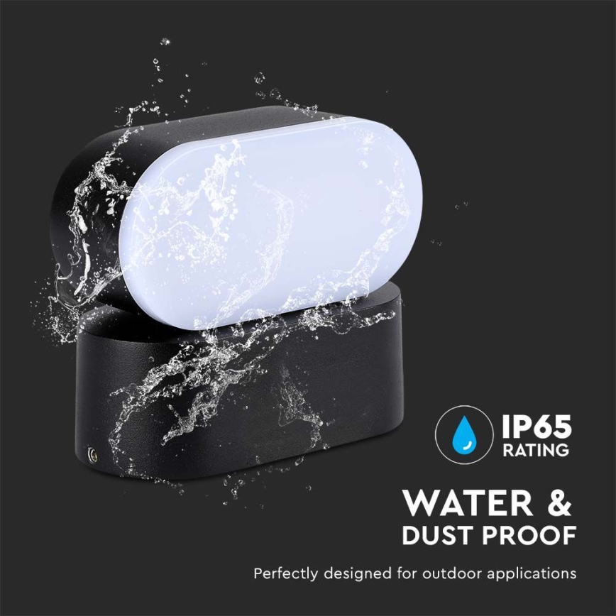 Уличный светодиодный гибкий настенный светильник LED/5W/230V 3000K IP65 черный
