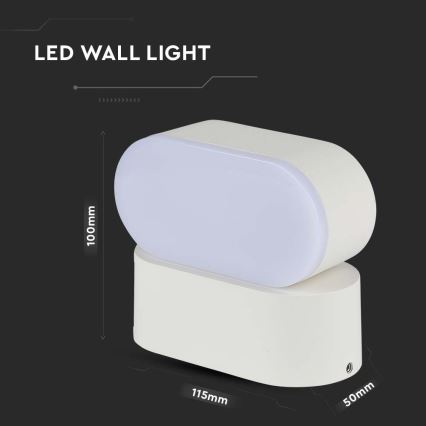 Уличный светодиодный гибкий настенный светильник LED/5W/230V 4000K IP65 белый