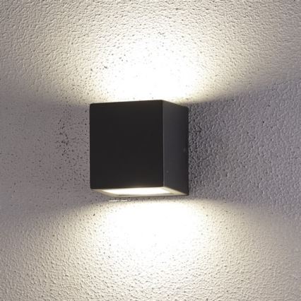 Уличный светодиодный настенный светильник 2xLED/5W/230V 4000K IP54 черный