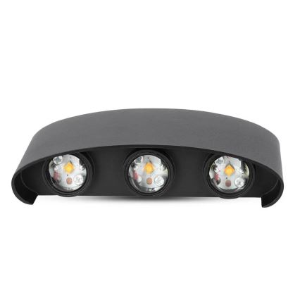 Уличный светодиодный настенный светильник 6xLED/6W/230V IP54 3000K черный