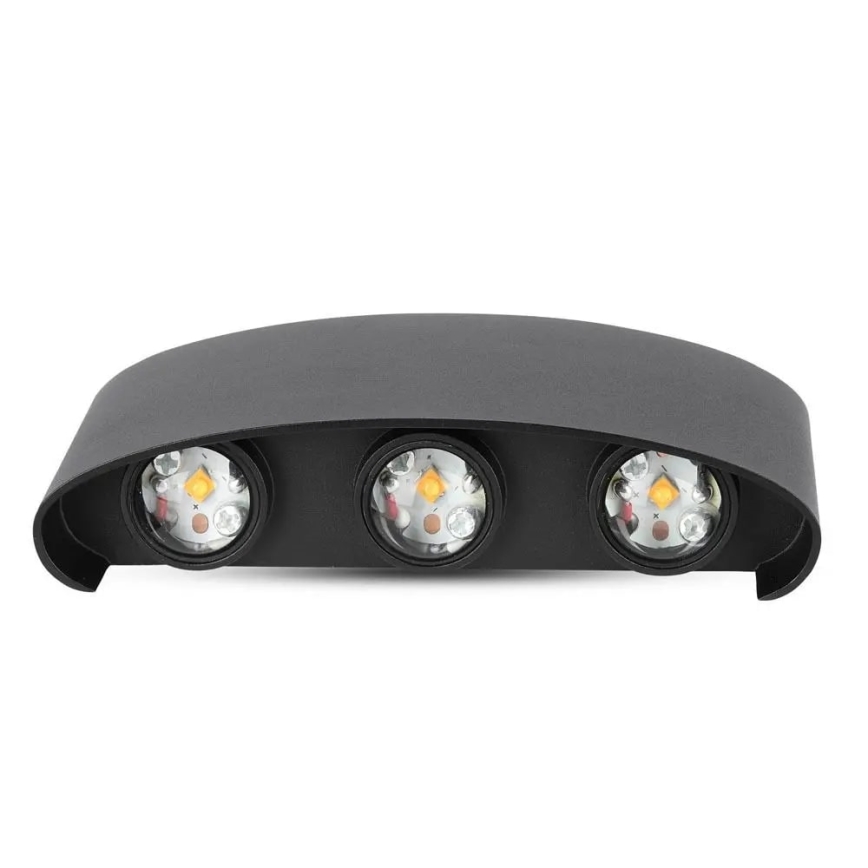 Уличный светодиодный настенный светильник 6xLED/6W/230V IP54 3000K черный