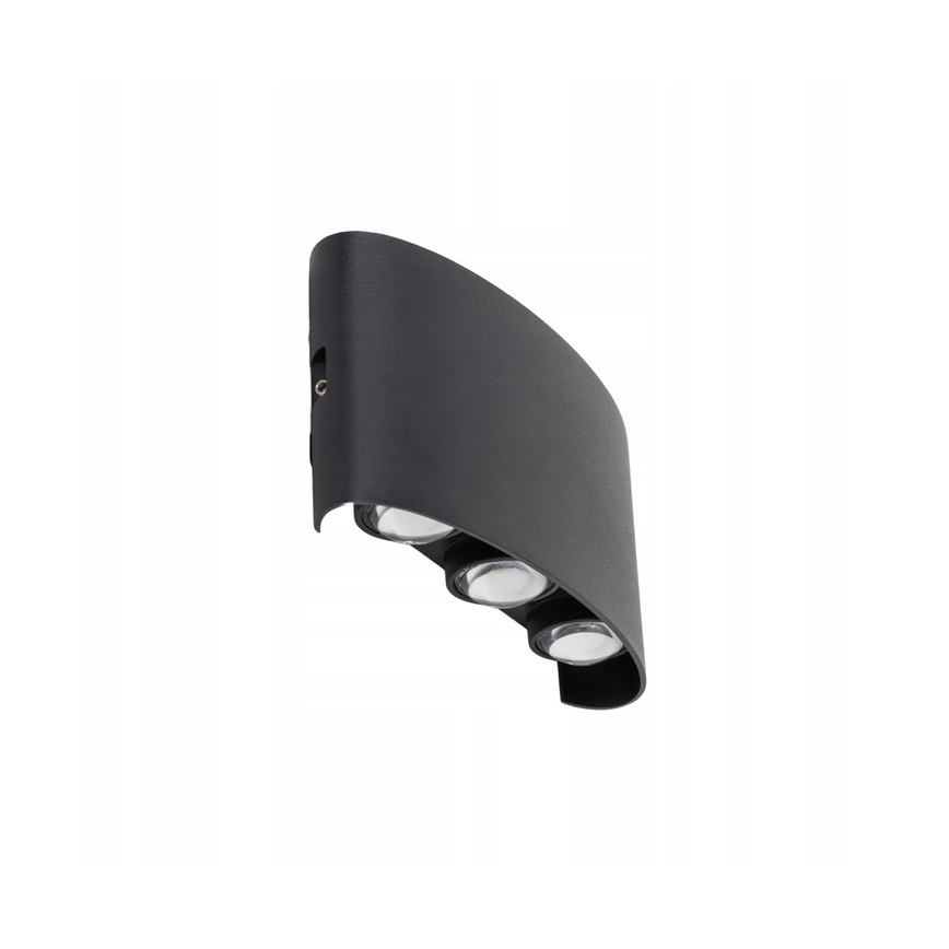 Уличный светодиодный настенный светильник ARROW 6xLED/1W/230V IP54 черный