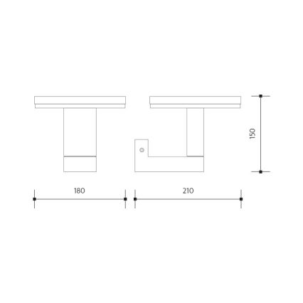 Уличный светодиодный настенный светильник BARI LED/10W/230V 4000K IP54 антрацит