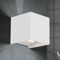 Уличный светодиодный настенный светильник CUBE 2xLED/3W/230V IP54 белый