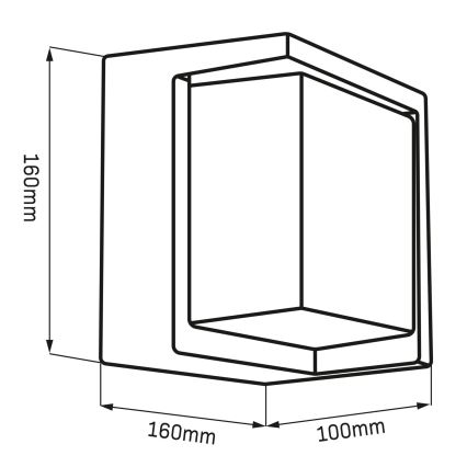 Уличный светодиодный настенный светильник ESSEN LED/12W/230V IP44 черный