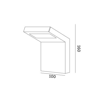 Уличный светодиодный настенный светильник INDUO K LED/10W/230V 4000K IP54