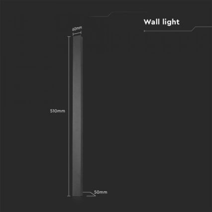 Уличный светодиодный настенный светильник LED/10W/230V 4000K IP65 черный