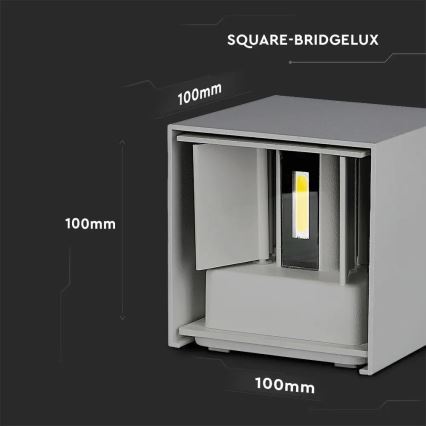 Уличный светодиодный настенный светильник LED/11W/230V 4000K IP65 серый