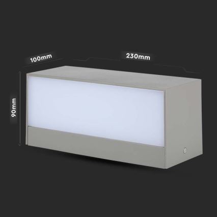 Уличный светодиодный настенный светильник+C1262 LED/12W/230V 3000K IP65