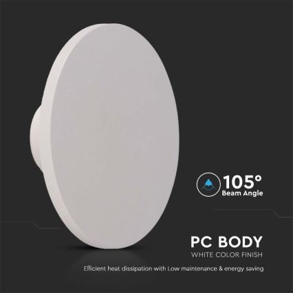 Уличный светодиодный настенный светильник LED/12W/230V 4000K IP65 белый
