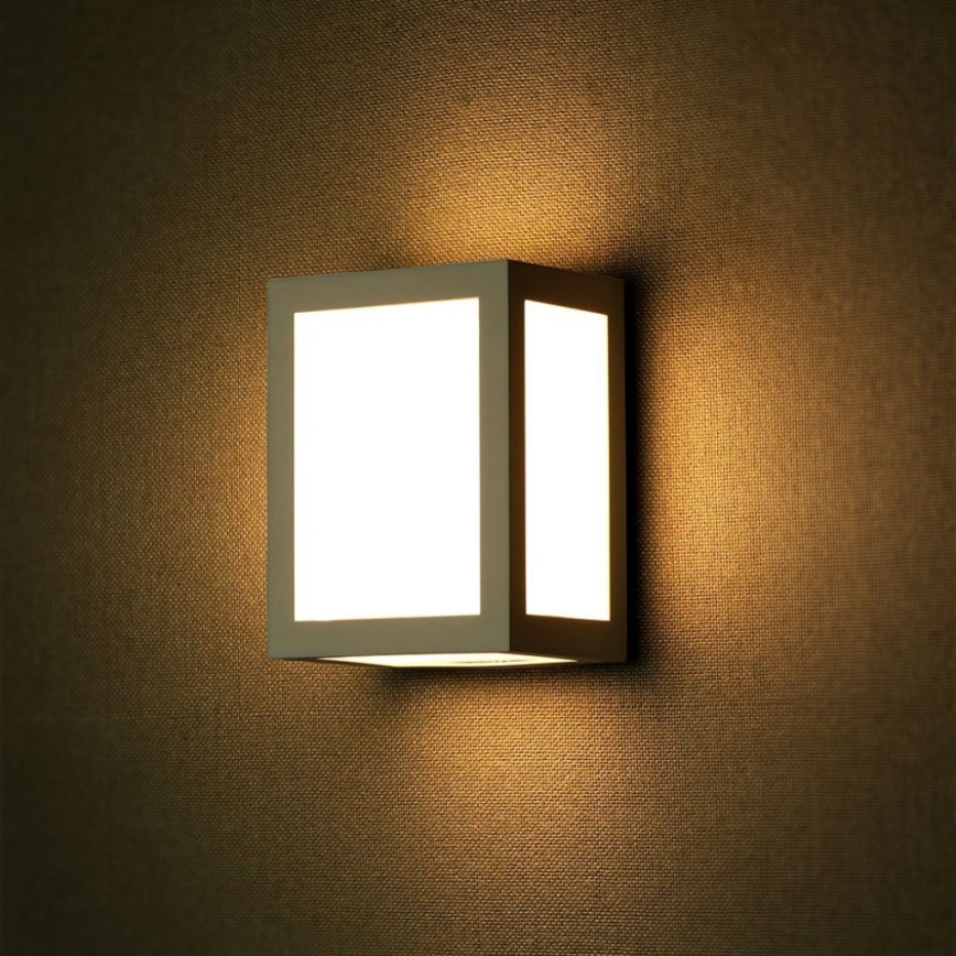 Уличный светодиодный настенный светильник LED/12W/230V 4000K IP65 серый