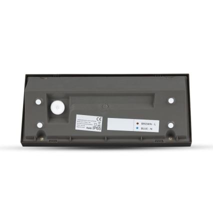 Уличный светодиодный настенный светильник LED/12W/230V 6400K IP65 черный