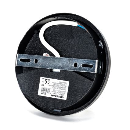 Уличный светодиодный настенный светильник LED/15W/230V 6500K диаметр 15,5 см черный IP65