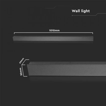 Уличный светодиодный настенный светильник LED/16W/230V 4000K IP65 черный