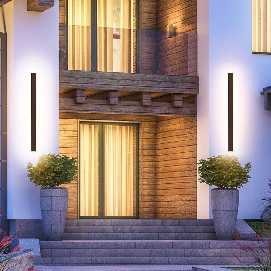 Уличный светодиодный настенный светильник LED/17W/230V 4000K IP65 коричневый