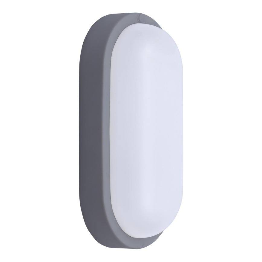 Уличный светодиодный настенный светильник LED/20W/230V 4000K IP54 серый овальный