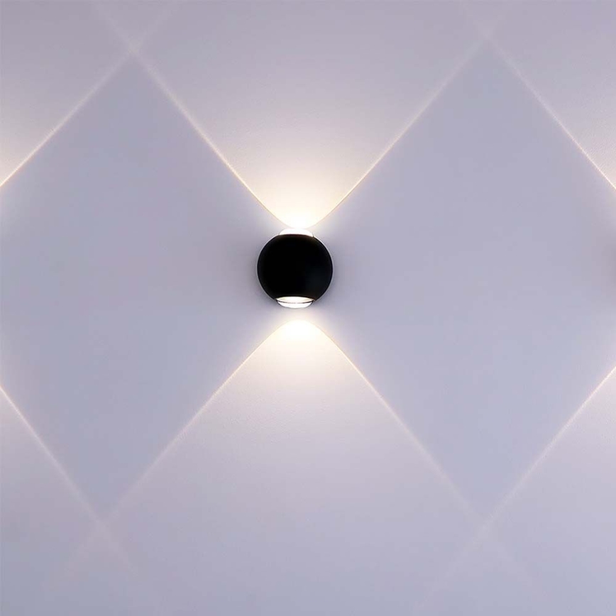 Уличный светодиодный настенный светильник LED/2W/230V 3000K IP54 черный