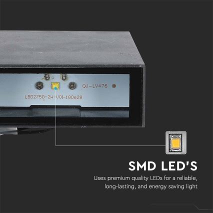 Уличный светодиодный настенный светильник LED/4W/230V 3000K IP65 черный