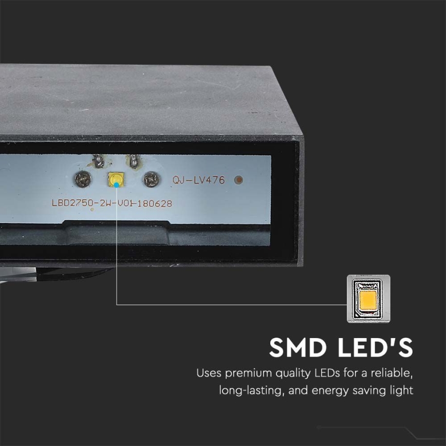 Уличный светодиодный настенный светильник LED/4W/230V 3000K IP65 черный