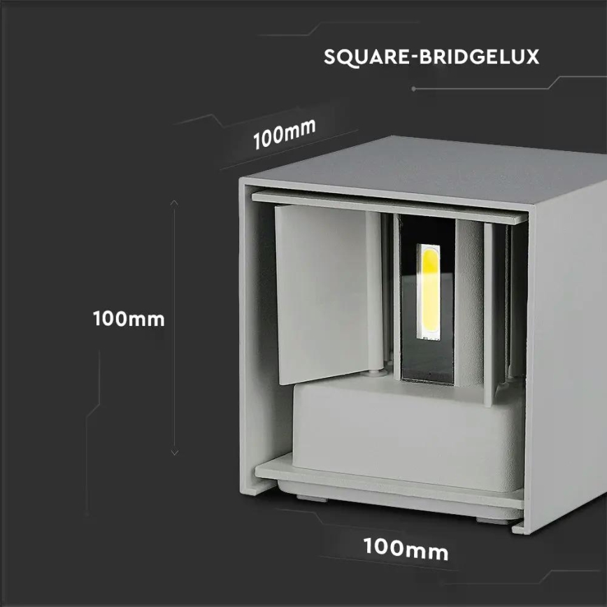 Уличный светодиодный настенный светильник LED/5W/230V 3000K IP65 серый