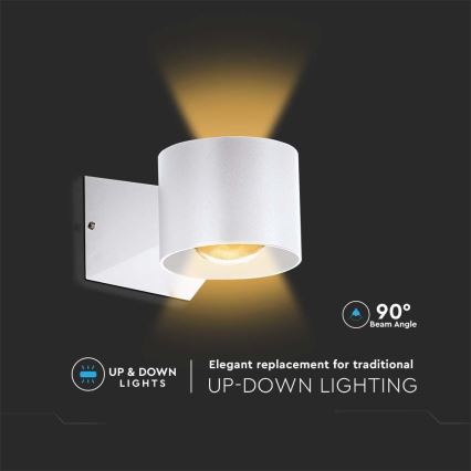 Уличный светодиодный настенный светильник LED/5W/230V 4000K IP65 белый
