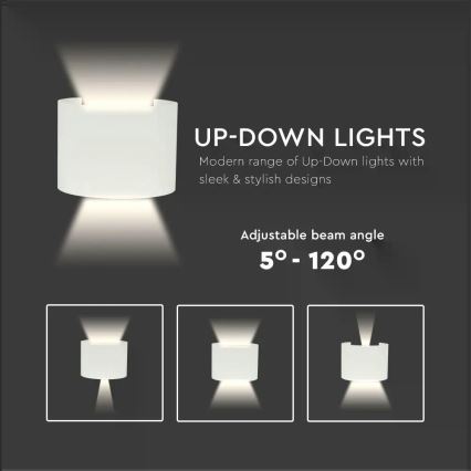 Уличный светодиодный настенный светильник LED/6W/230V 3000K IP65 белый
