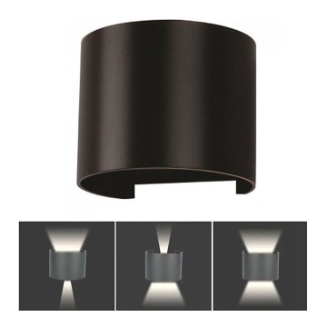 Уличный светодиодный настенный светильник LED/6W/230V 3000K IP65 черный