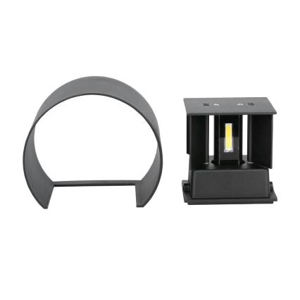 Уличный светодиодный настенный светильник LED/6W/230V 3000K IP65 черный