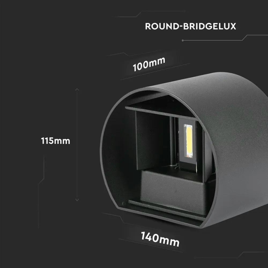 Уличный светодиодный настенный светильник LED/6W/230V 3000K IP65 черный