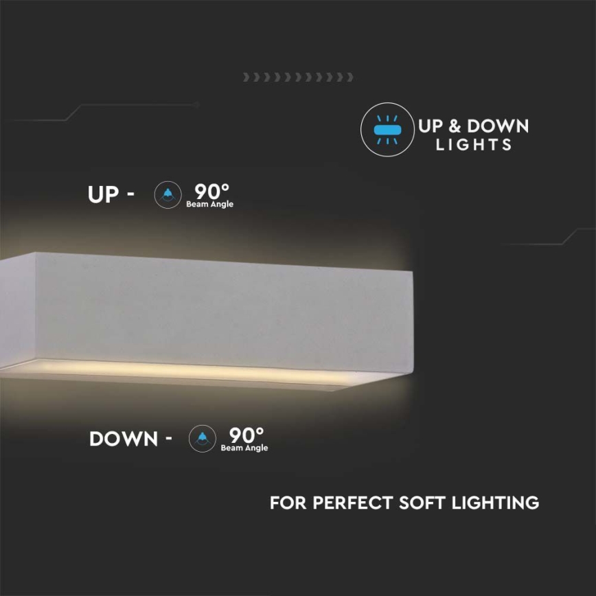 Уличный светодиодный настенный светильник+B1552 LED/9W/230V 6500K IP65